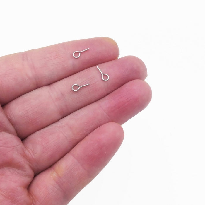200 Stainless Steel 8mm Eye Pin Bails