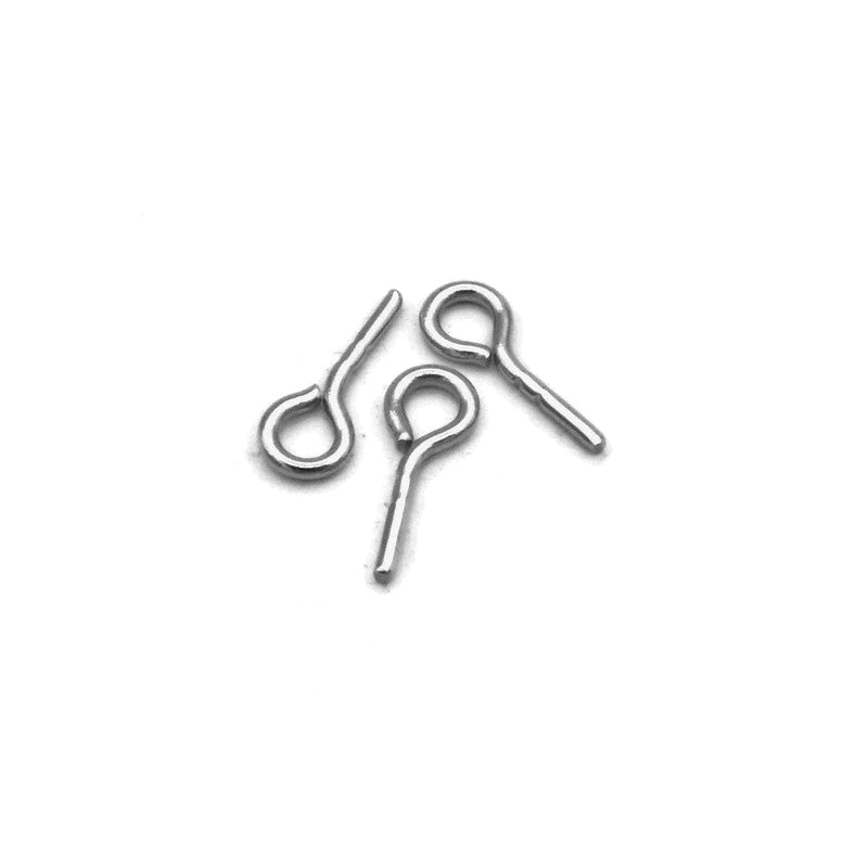 200 Stainless Steel 9mm Eye Pin Bails