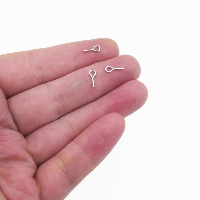 200 Stainless Steel 9mm Eye Pin Bails
