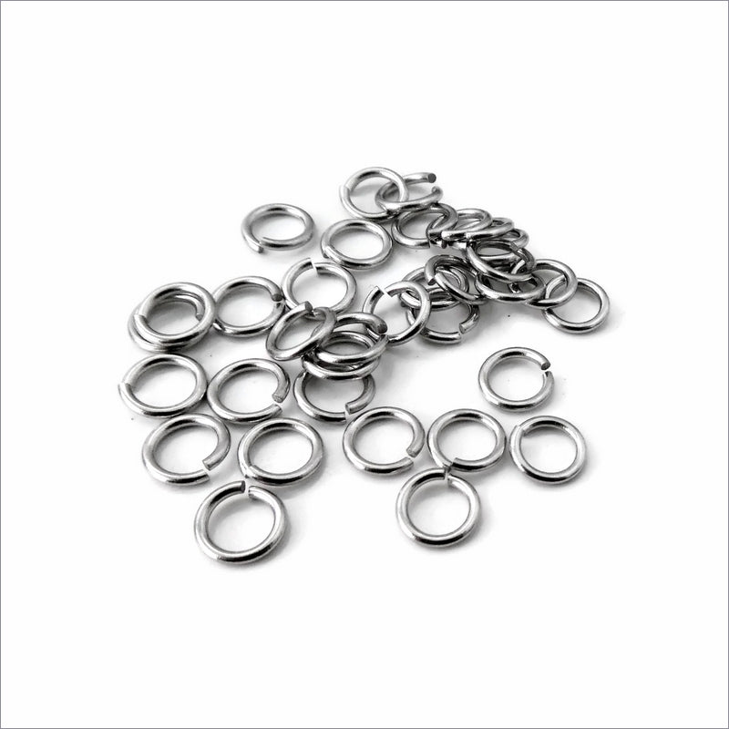 200 Stainless Steel 8.5mm x 1.2mm Jump Rings