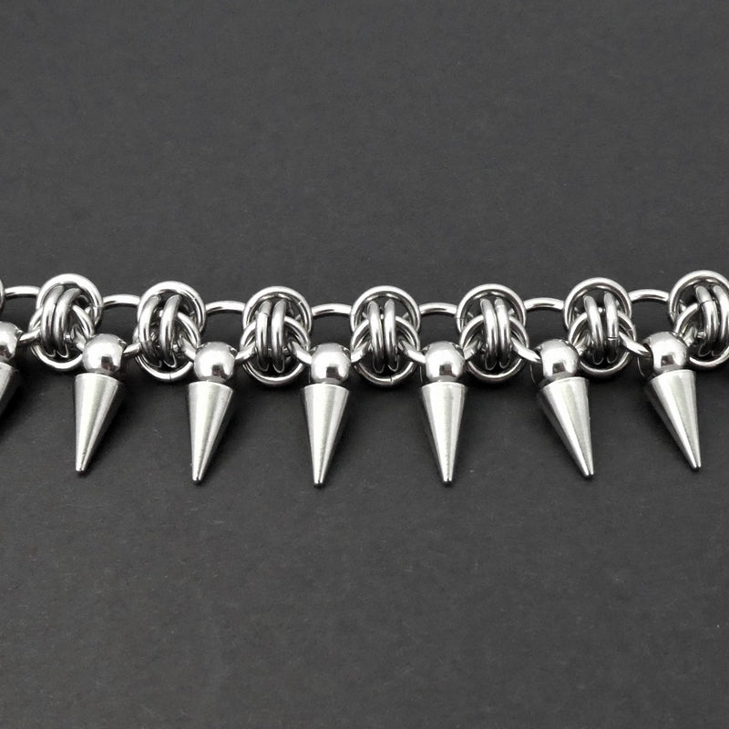 Seriously Spiked Stainless Steel Wallet Chain