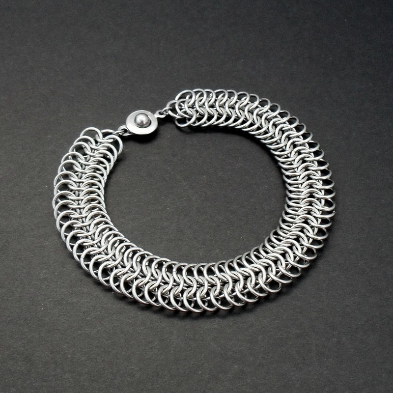 Stainless Steel Narrow Chain Maille Bracelet