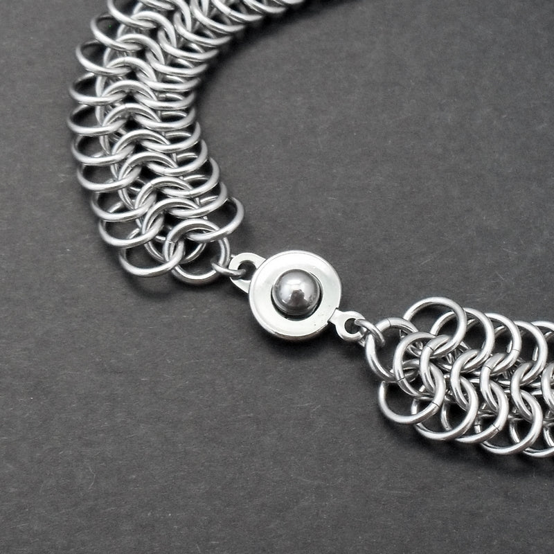 Stainless Steel Narrow Chain Maille Bracelet