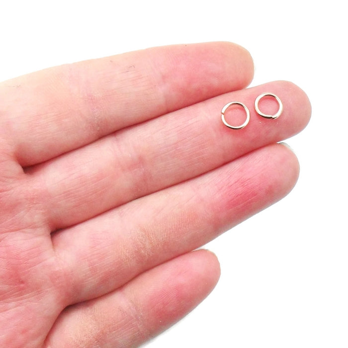 100 Rose Gold Stainless Steel 7mm x 1mm Jump Rings