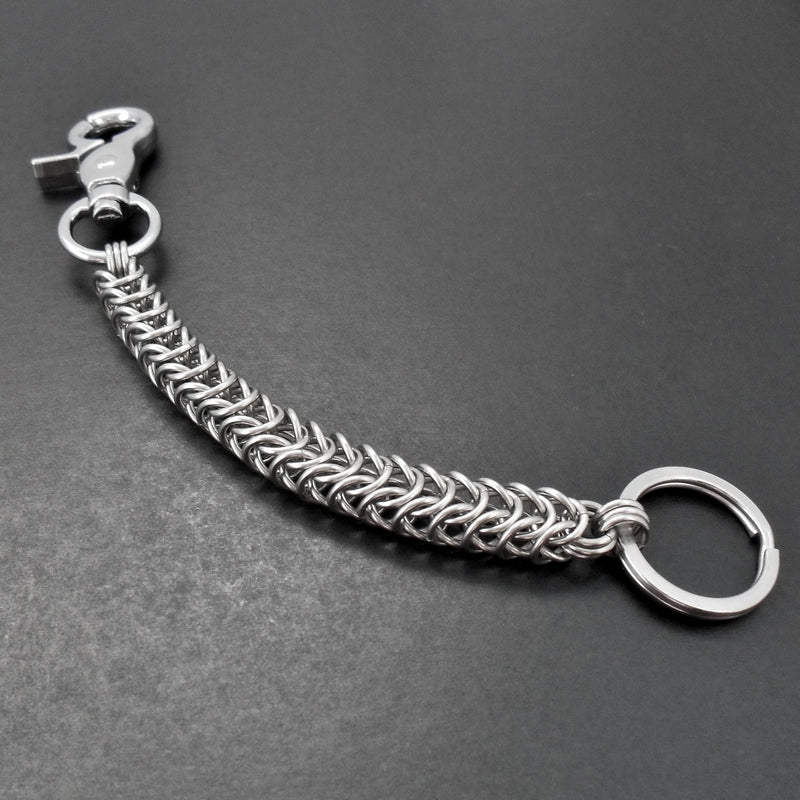 Stainless Steel Box Weave Chain Maille Short Wallet or Key Chain
