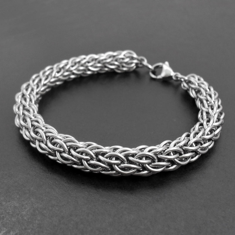 Thick Handwoven Stainless Steel Rope Bracelet
