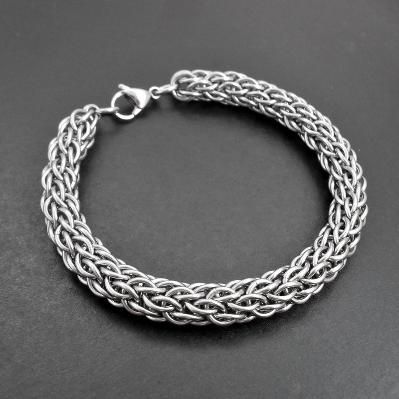 Thick Handwoven Stainless Steel Rope Bracelet