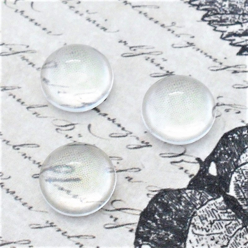10mm Round Domed Clear Glass Cabochons
