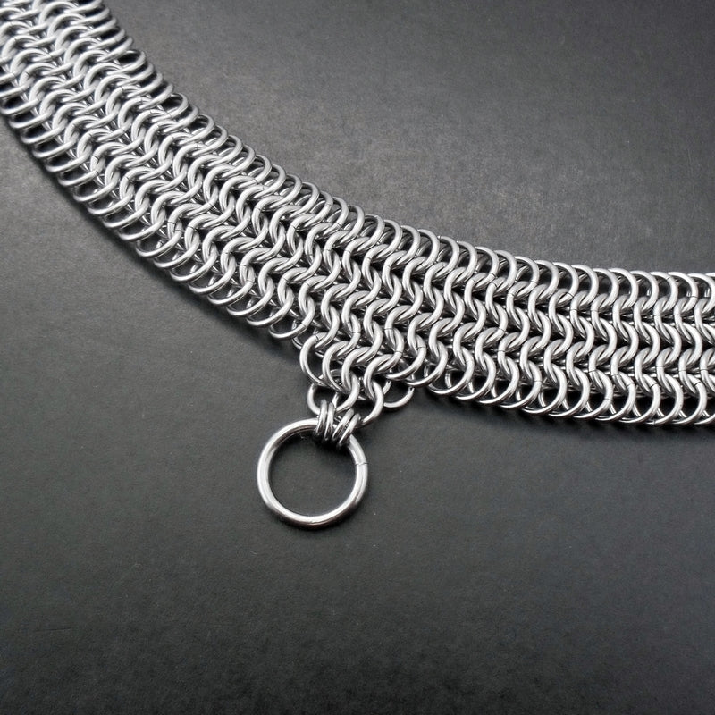 Stainless Steel Chain Maille Slave Collar Necklace