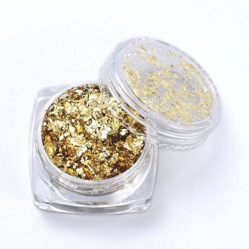 1 Small Pot Metallic Foil Glitter Flakes