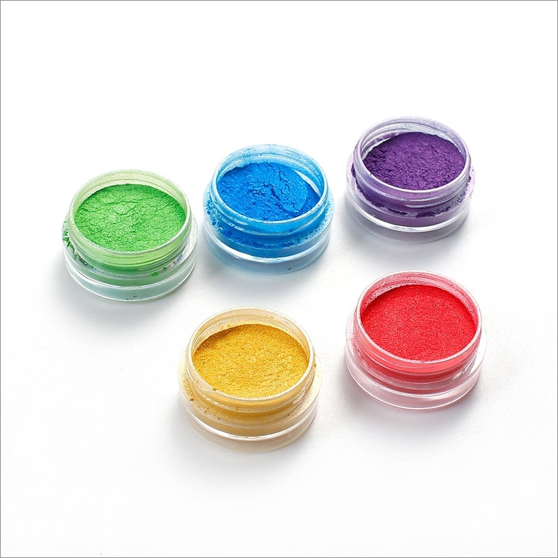 Set of 5 Mixed Colour Glitter Powder Pigments