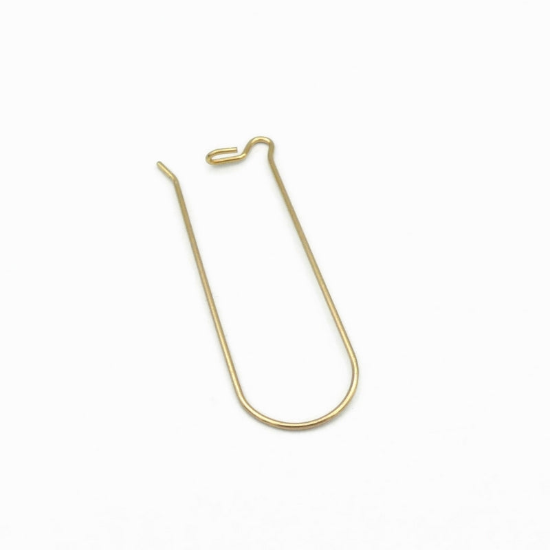 10 Pairs Gold Tone Stainless Steel 39mm Kidney Hooks