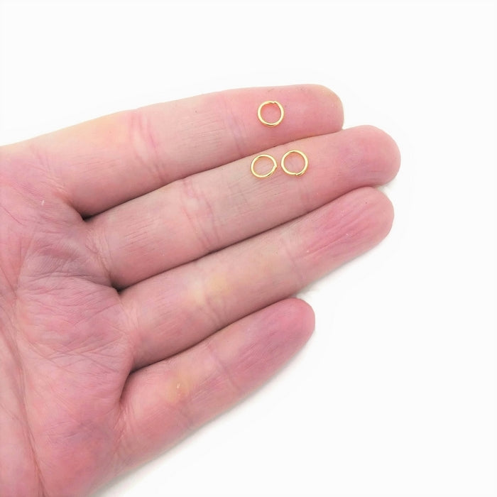 200 Gold Tone Stainless Steel 6mm x 0.8mm Jump Rings
