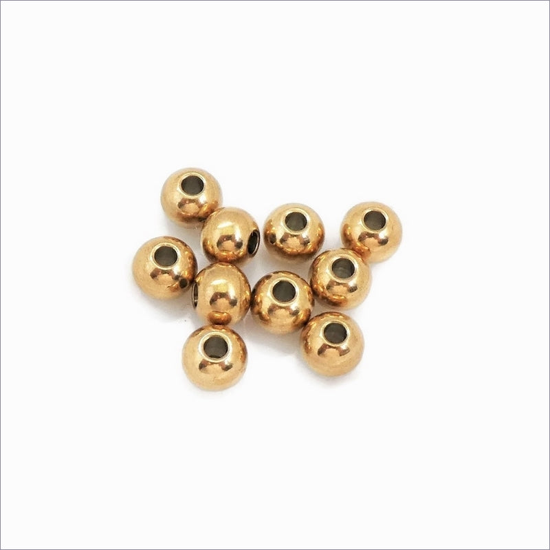 20 Gold Tone Stainless Steel 8mm x 6mm Drum Beads