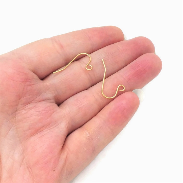 10 Pairs Gold Tone Stainless Steel Simple Earring Hooks