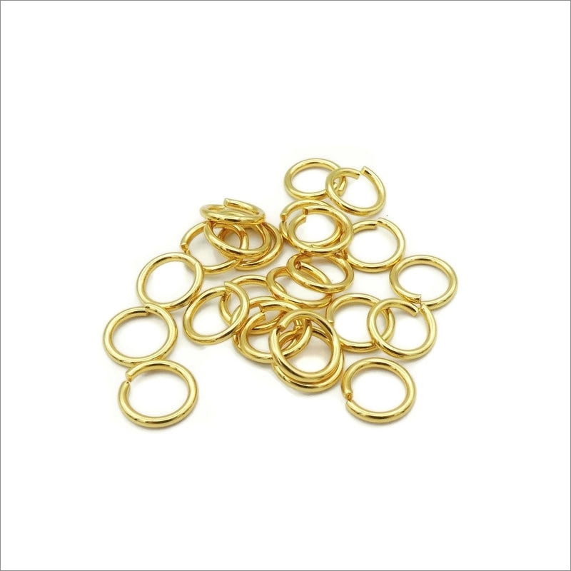 50 Gold Tone Stainless Steel 10mm x 1.5mm Jump Rings