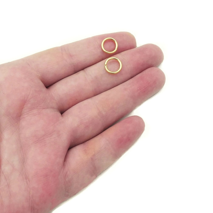 50 Gold Tone Stainless Steel 10mm x 1.5mm Jump Rings