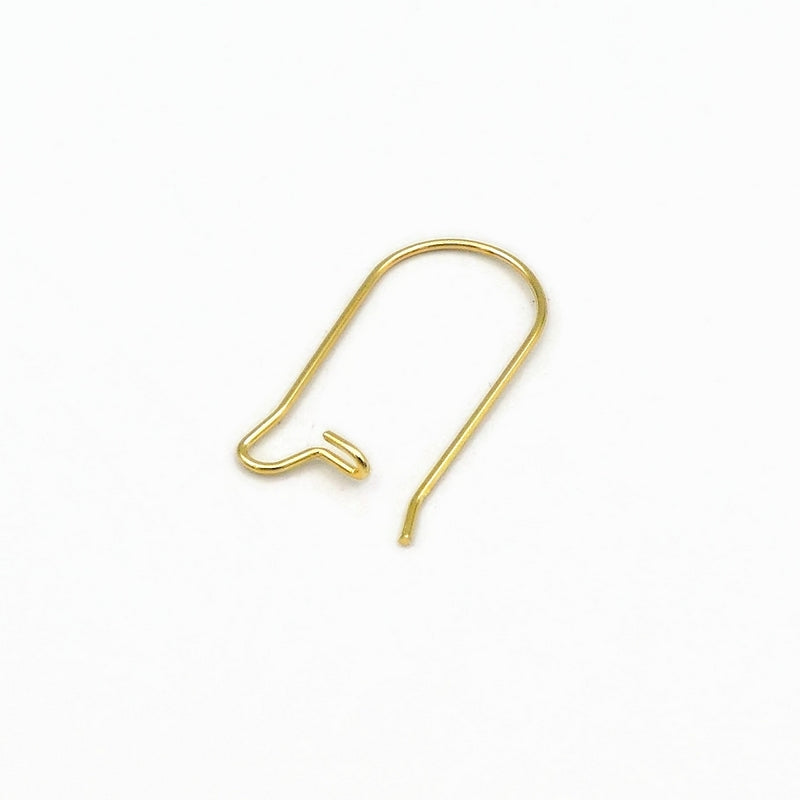 10 Pairs Gold Tone Stainless Steel 25mm Kidney Hooks