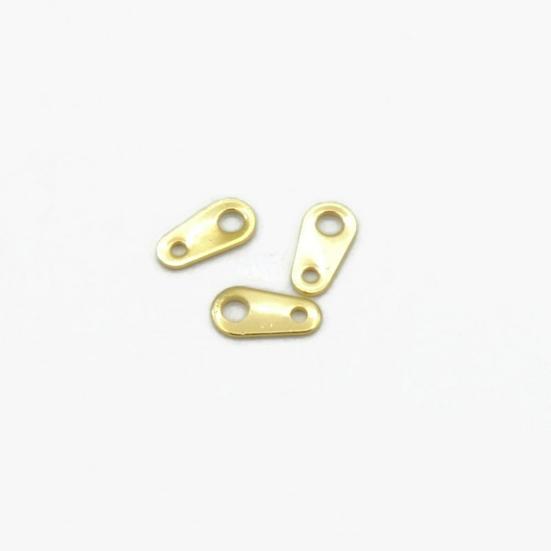 50 Gold Stainless Steel 8x4mm Teardrop Chain Tabs