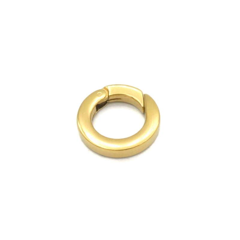 1 Gold Tone Stainless Steel 18mm Round Donut Clasp