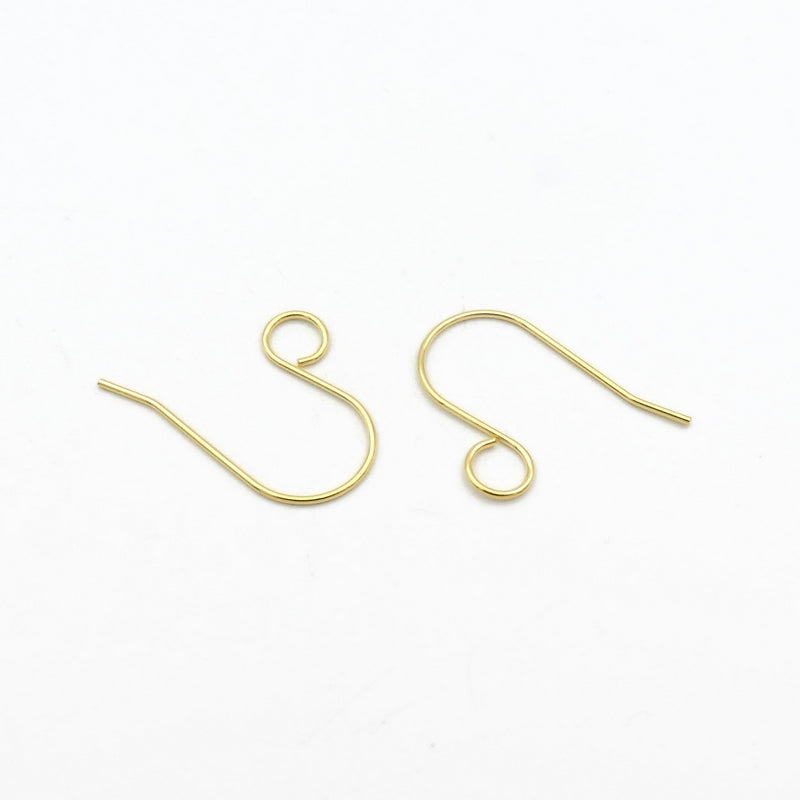10 Pairs Gold Tone Stainless Steel Large Loop Earring Hooks