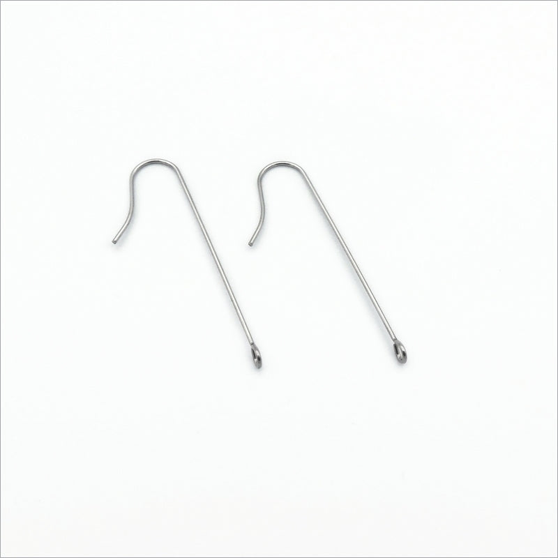 25 Pairs Stainless Steel Long Drop Earring Hooks – The Craft Armoury