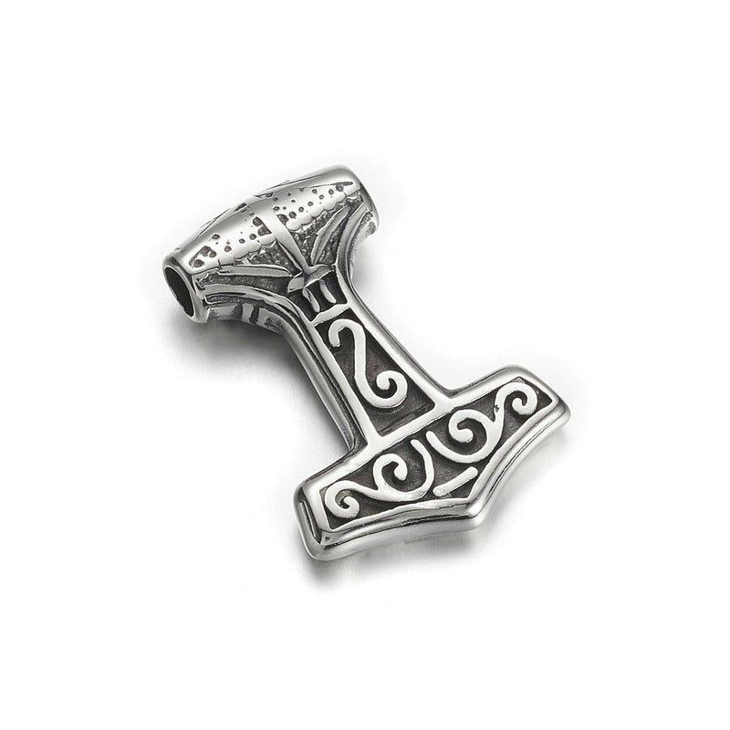 1 Small Stainless Steel Mjolnir Thor's Hammer Pendant
