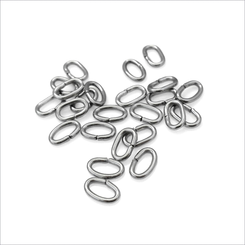 150 Stainless Steel 8mm x 5mm Oval Jump Rings