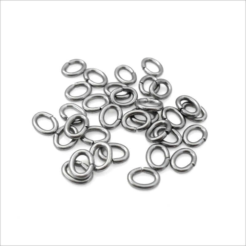150 Stainless Steel 6.5mm x 5mm Oval Jump Rings