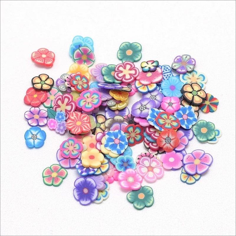 1000+ Mixed Shape Polymer Clay Flower Decorative Slices
