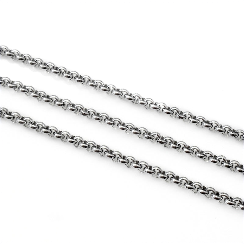 4m Stainless Steel 3.2mm Rolo Chain