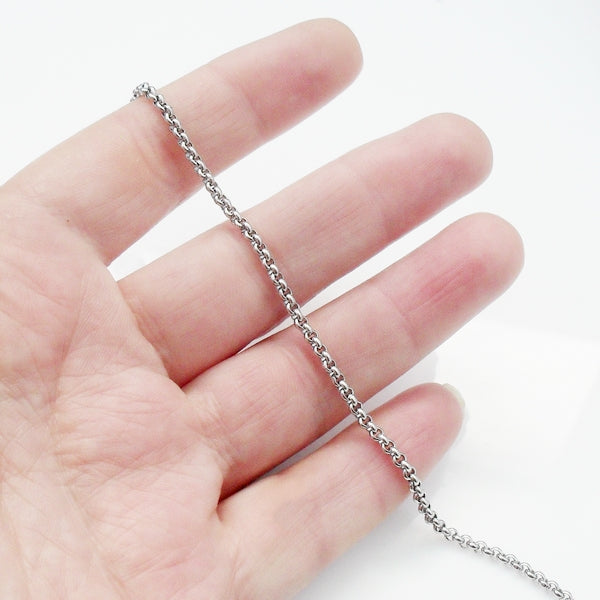 4m Stainless Steel 3.2mm Rolo Chain