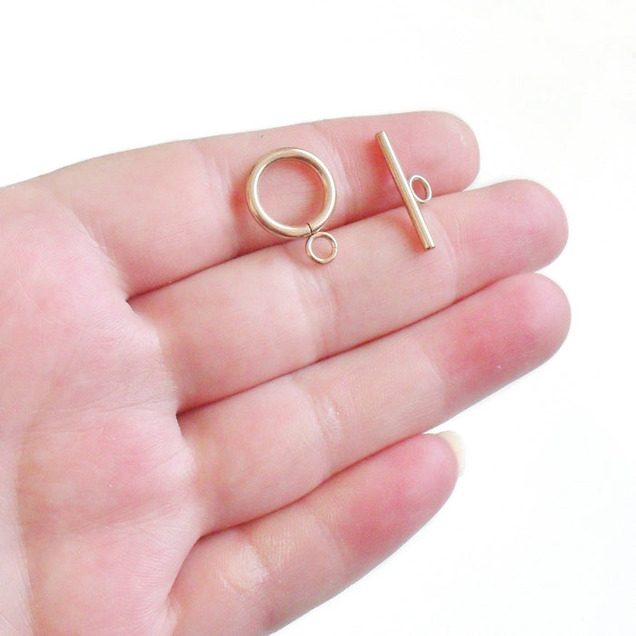 3 Stainless Steel Rose Gold Tone Toggle Clasps