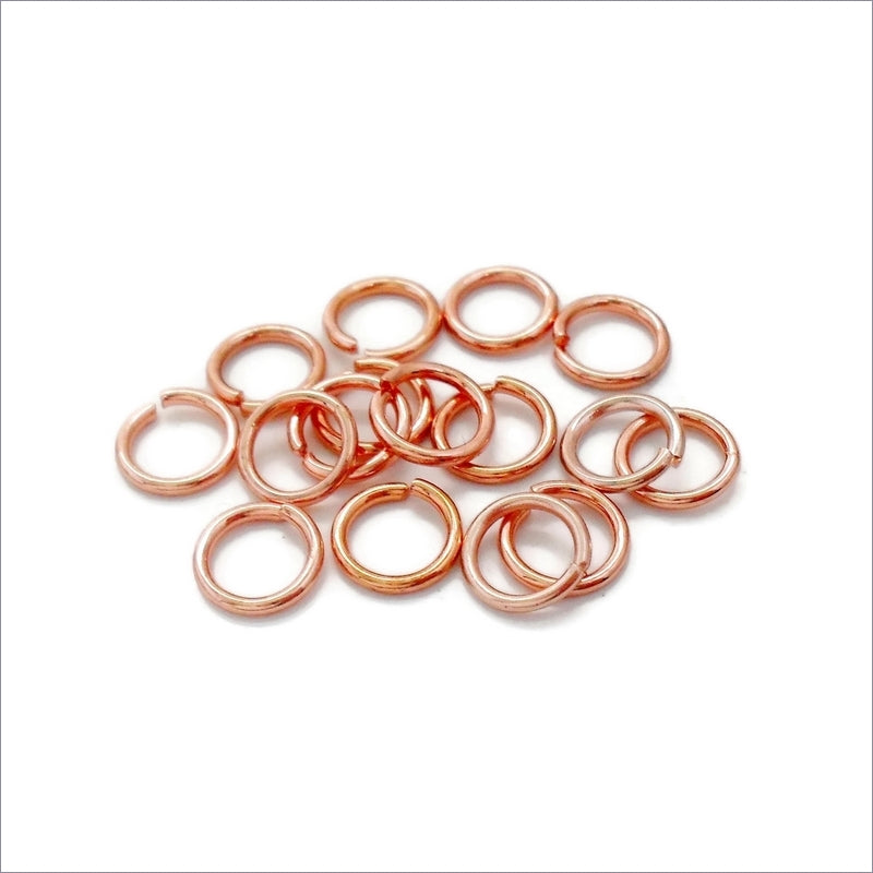100 Rose Gold Stainless Steel 7mm x 1mm Jump Rings