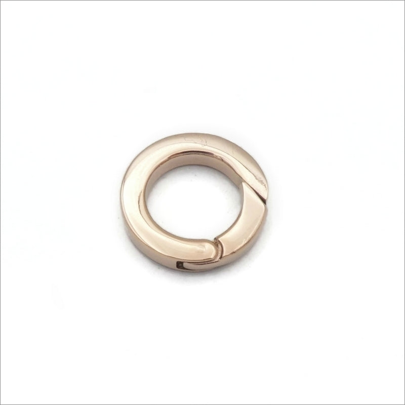 1 Rose Gold Tone Stainless Steel 18mm Round Donut Clasp