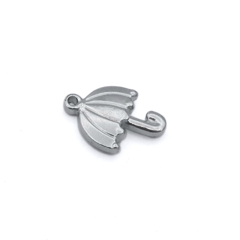 5 Solid Stainless Steel Umbrella Charms