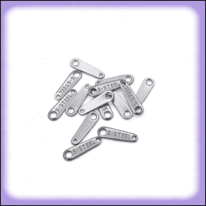 50 Stainless Steel Chain Tabs Stamped S Steel – The Craft Armoury