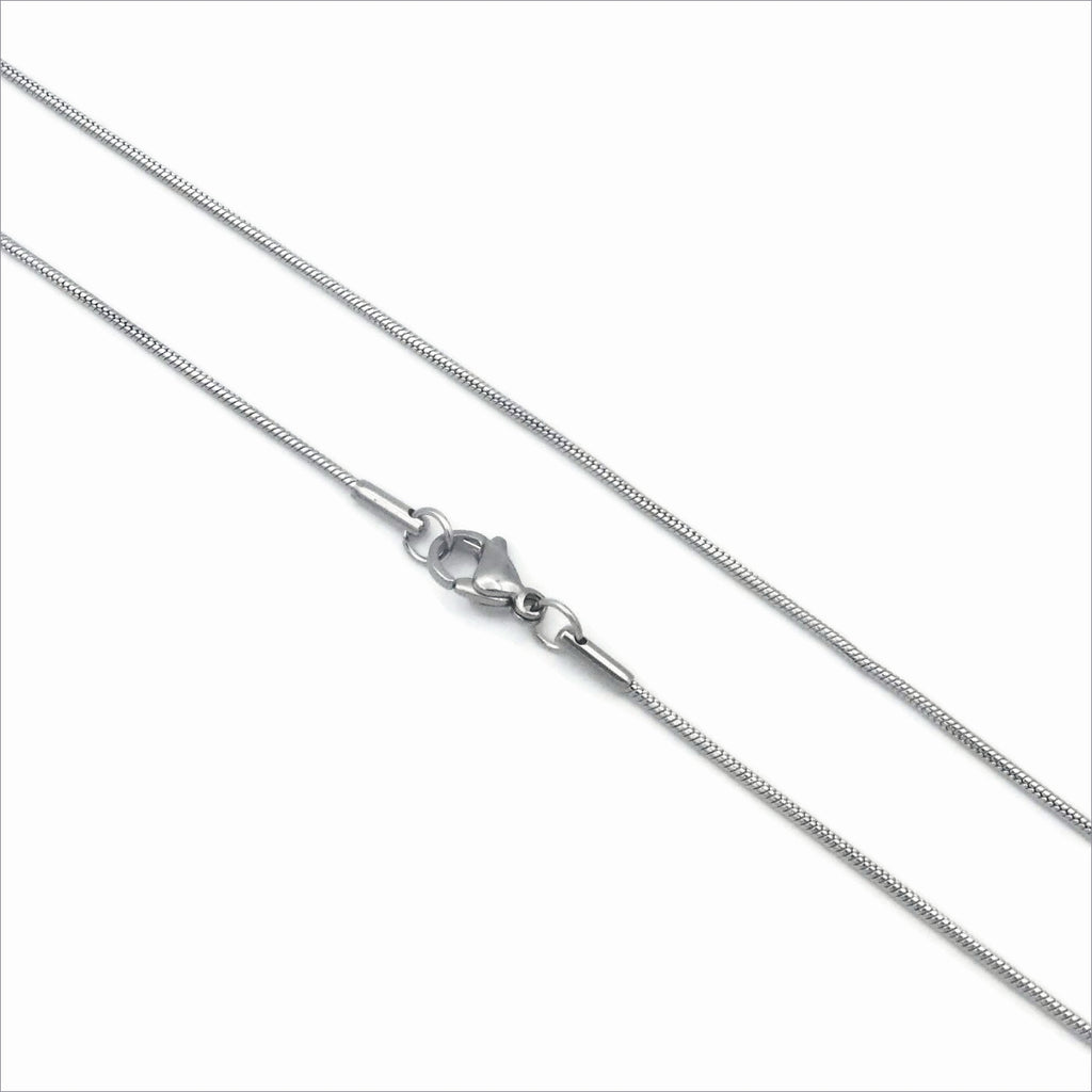 2 Stainless Steel 1.2mm Snake Chain Necklaces