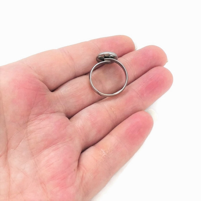 5 Stainless Steel 10mm Cabochon Ring Settings