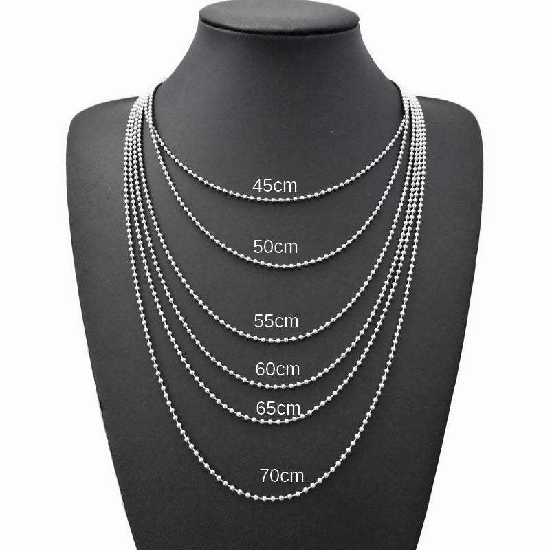 2 Stainless Steel 50cm Twisted Rope Chain Necklaces