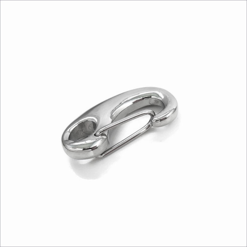 2 Stainless Steel 26mm Self-Closing Kidney Clasps