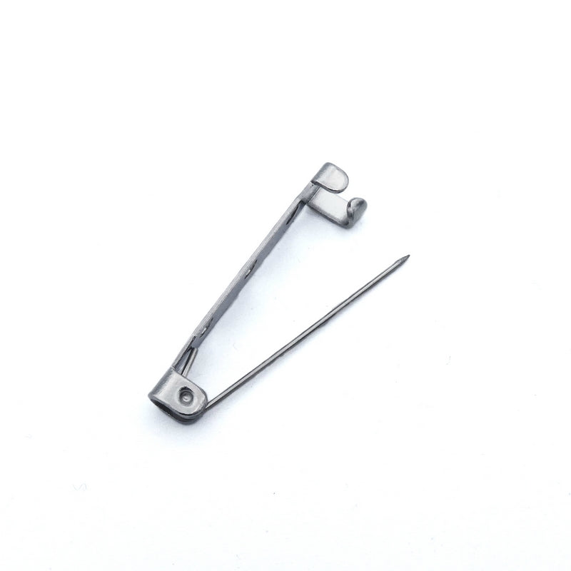 15 Stainless Steel 32mm Brooch Pin Backings