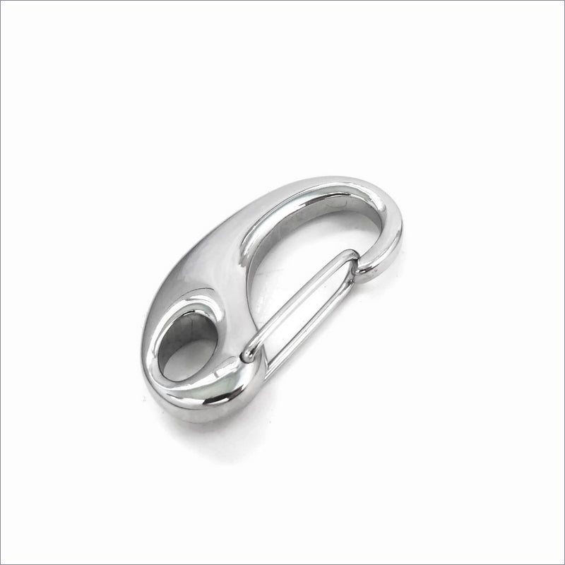 2 Stainless Steel 32mm Self-Closing Kidney Clasps