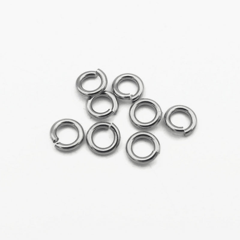 200 Stainless Steel 6mm x 1.2mm Jump Rings
