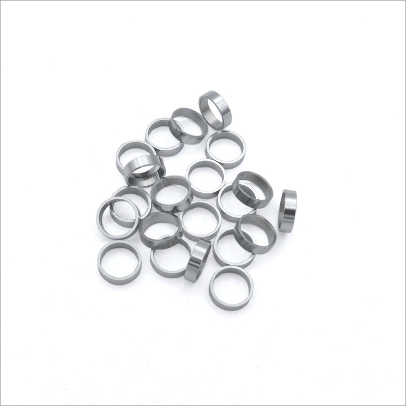 25 Stainless Steel 8mm x 2mm Ring Beads