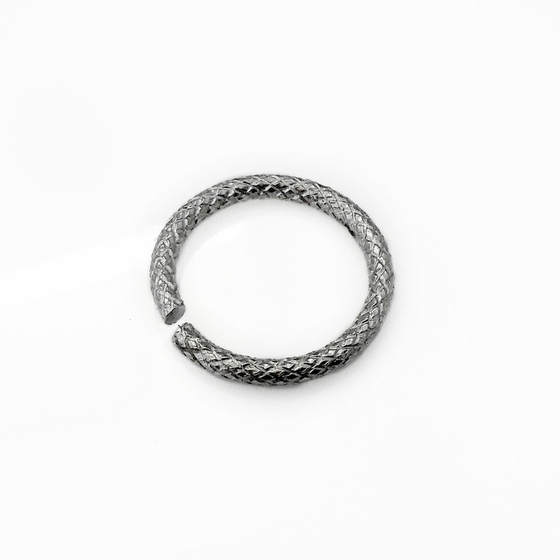 20 Stainless Steel Large 19mm Diamond Cut Textured Jump Rings