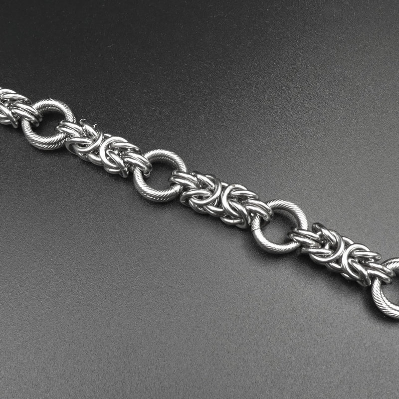 Stainless Steel Interrupted Byzantine Bracelet