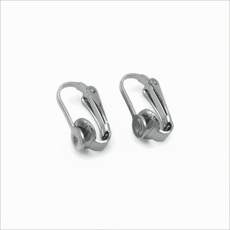 10 Pairs Stainless Steel Clip On Hoop Earrings