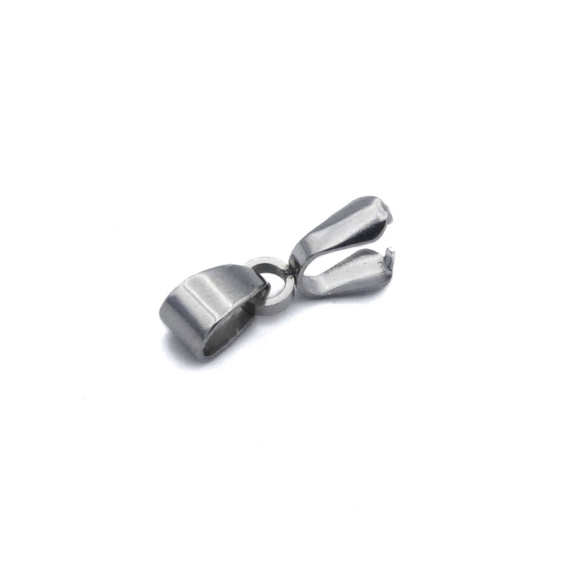 20 Stainless Steel Pendant Pinch Bails 7-15mm x 4mm