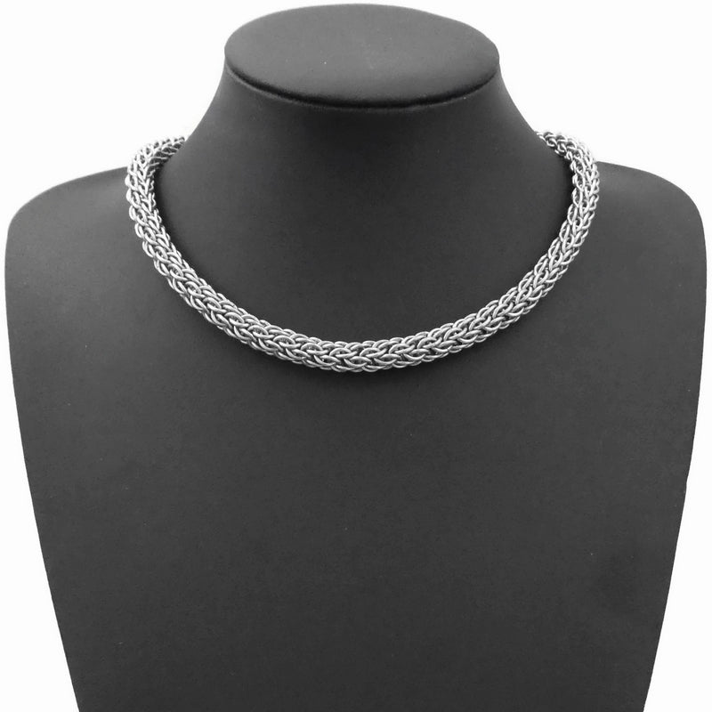 Stainless Steel Thick Rope Chain Choker Necklace